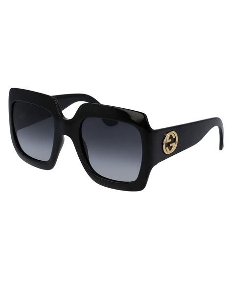 gucci men's square sunglasses black.